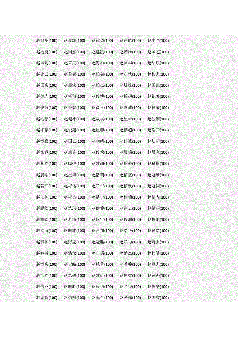 起名字男孩2020免费姓赵_赵姓男孩起名案例_名字大全男孩姓赵起个名字